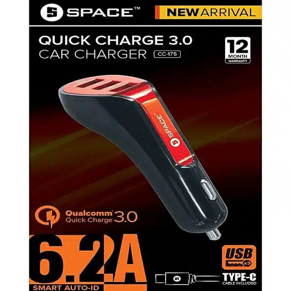 space-quick-charge-3.0-car Charger cc-175