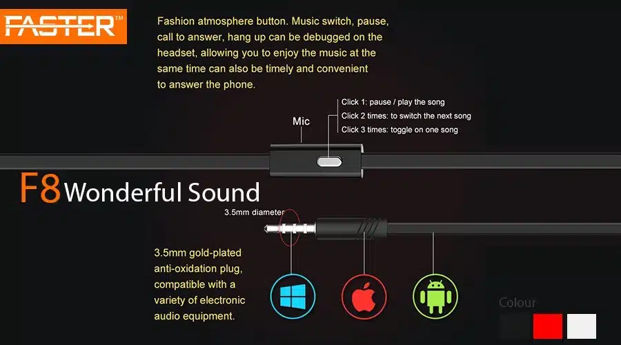 FASTER- F8 -extra- Bass -Sounds -Handsfree -price- in -pakistan