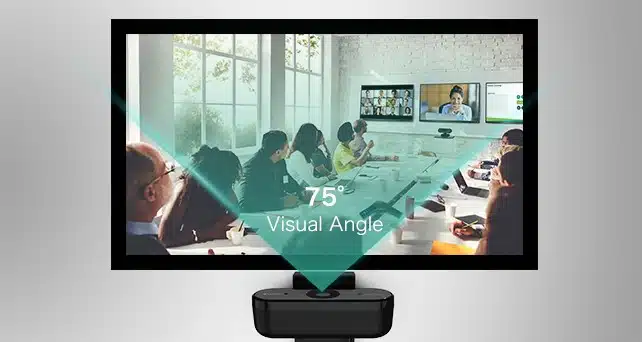 Wide 75° Viewing Angle