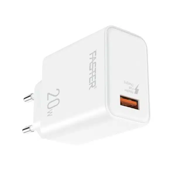 FASTER -FC-11QC- Fast- Wall- Charger- 20W- Qualcomm- QC -3.0A