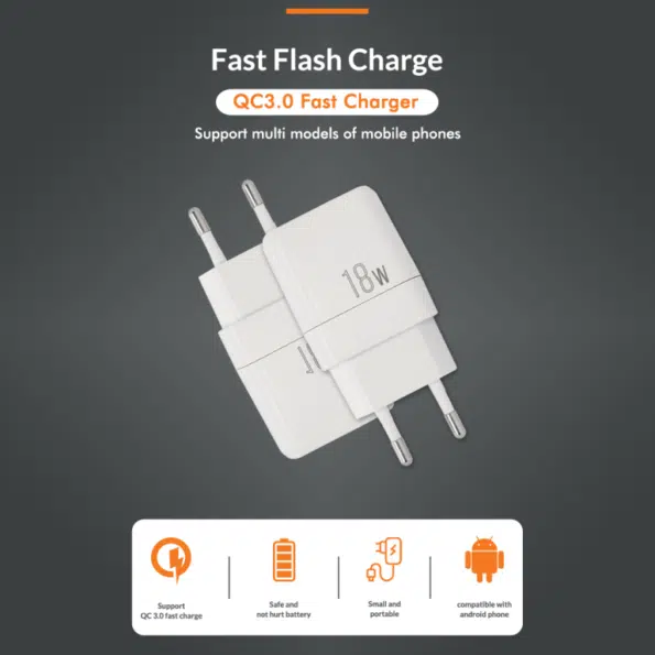 FASTER -FC-58- Fast- Charging -Wall- Adapter- 18W -Qualcomm- QC- 3.0A