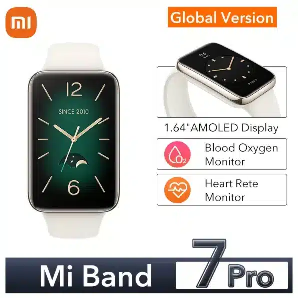 Global -version- xiaomi -mi- smart- band- 7 -pro -1.64 -amoled- screen -curved
