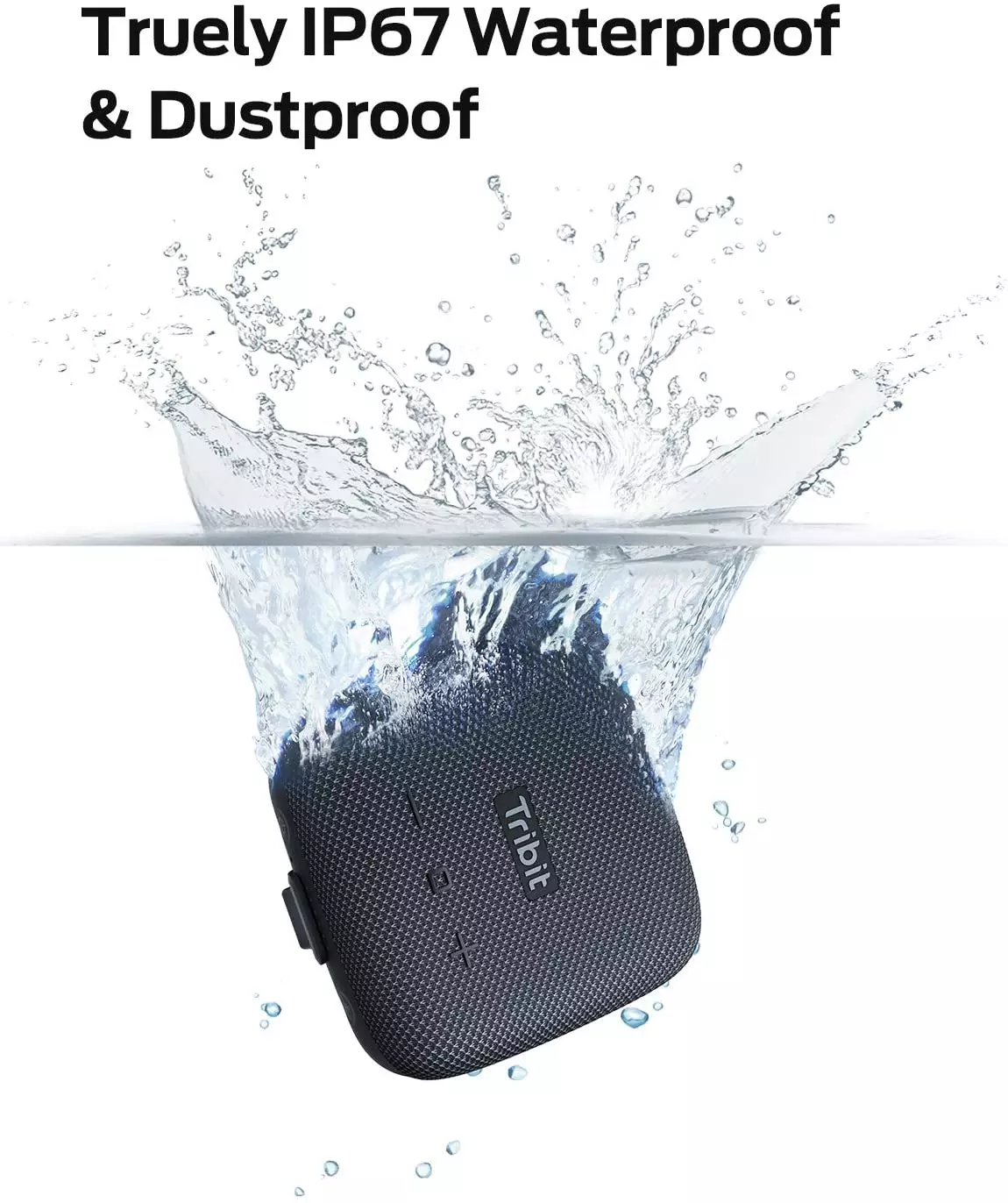 Tribit- StormBox- Micro- 360° -Full- Surround- Sound,- Enhanced- Bass,- Wireless- Dual- Pairing,- IPX7- Waterproof,- 10-Hour- Playtime – Black
