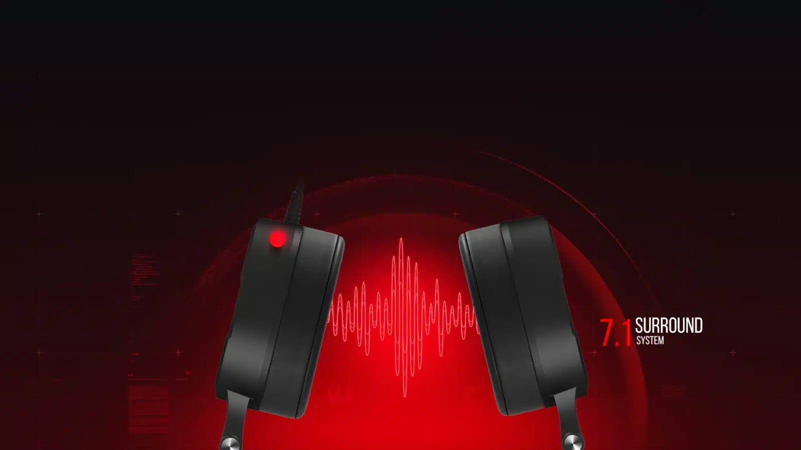 50mm Speaker Unit 50 mm speaker contains NdFeb magnets and high tension CCAW coil. Unique laser trimmed diaphragm offers an extremely accurate. Reproduction of the gaming audio. Dazzling Red Light Cool looking with vivid red led backlit. Glaring LED lights are designed on the earcups, highlighting the atmosphere of the game. Dual-Chamber Design Speaker Dual sound chambers are added to each ear cup to deliver the ultimate sonic accuracy and clarity, while to avoid inconsistent sound as most of the headsets in the market.