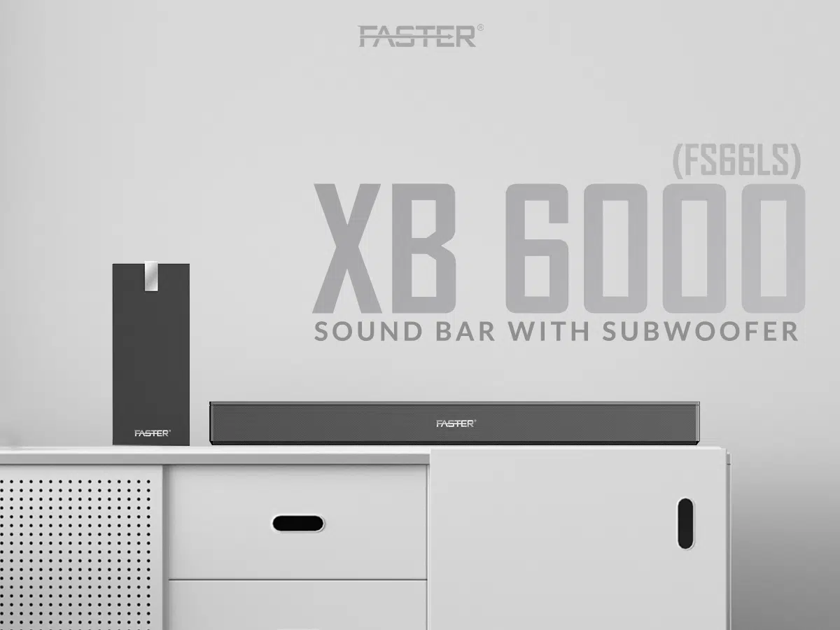 FASTER -XB6000- 2.1CH- Wired -Bluetooth- SoundBar- With- SubWoofer- 60W