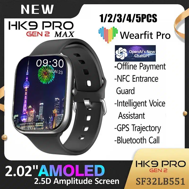 HK9 ULTRA 2 Smart Watch 2.12 inch Smartwatch Fitness Running Watch  Bluetooth Temperature Monitoring Pedometer Call Reminder Compatible with  Android iOS Women Men Long Standby Hands-Free Calls (Black): Buy Online at  Best