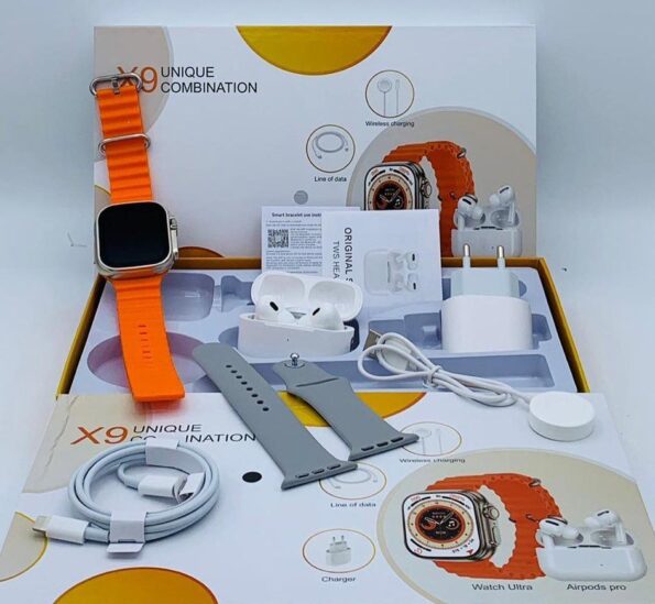 x9-smartwatch-airpodspro-orange
