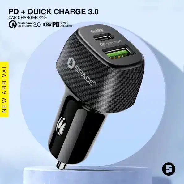 PD + Quick Charge 3.0 Car Charger-1