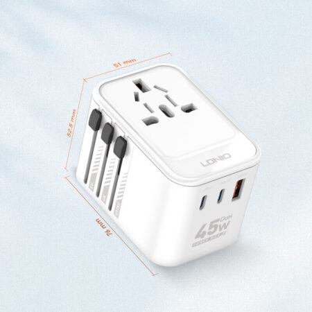 Ldnio 45W GaN Travel Adapter Z8 3 USB Ports